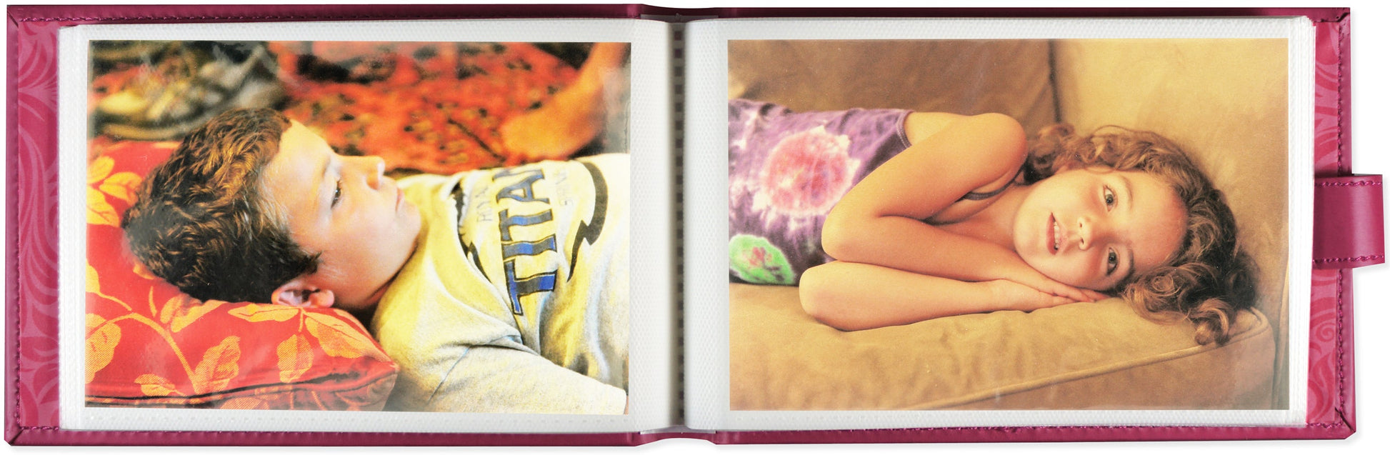 Photo Album Embossed Raspberry by Homeportonline
