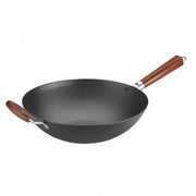 14" Pre-Seasoned STEEL Wok With Helper Handle by Homeportonline