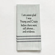 Dish Towel - Young And Crazy - Grey