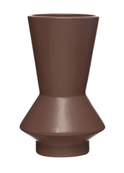 Vase Stoneware Matte Aubergine 7.75" High by Homeportonline