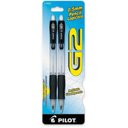 Pilot Mechanical Pencil Rubber Grip Refillable .5mm 2/PK BK 31053