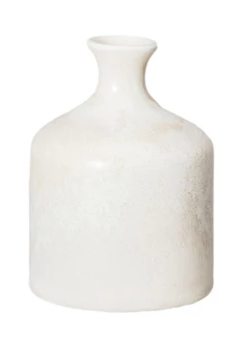 Vase Stoneware Cream Tall 4.25" high by Homeportonline