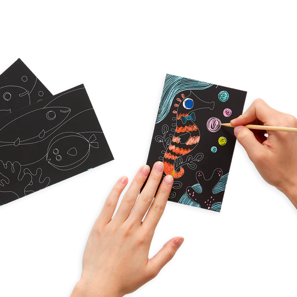 Scratch & Scribble Mini Art Kit Friendly Fish by Homeportonline