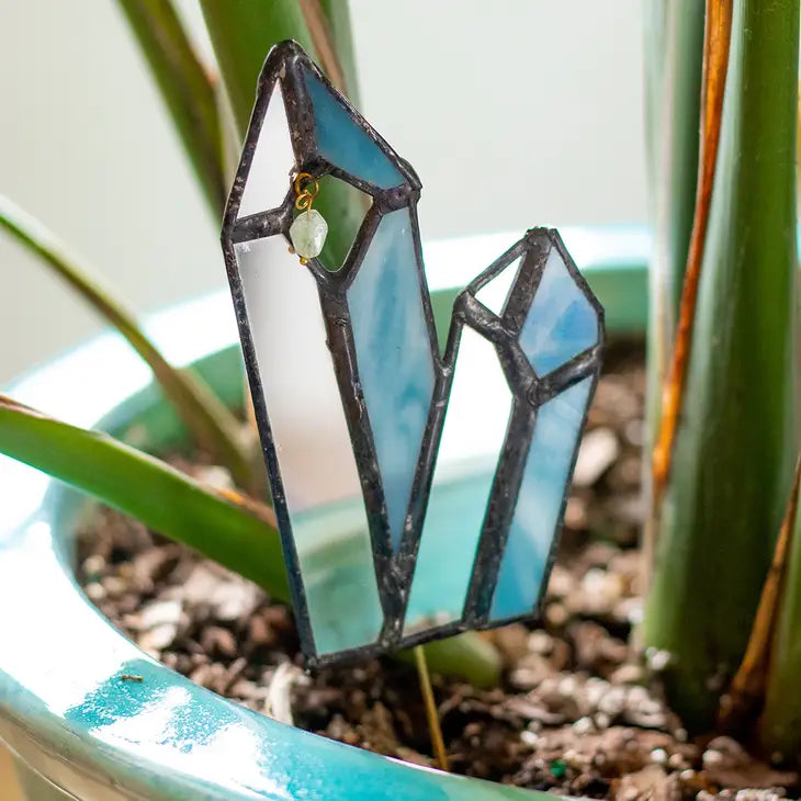 Stained Glass Crystal Plant Stake - Cluster 2