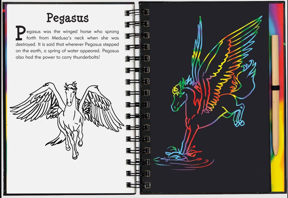 Scratch And Sketch Trace Along Activity Book Dragons And Mythical Creatures by Homeportonline