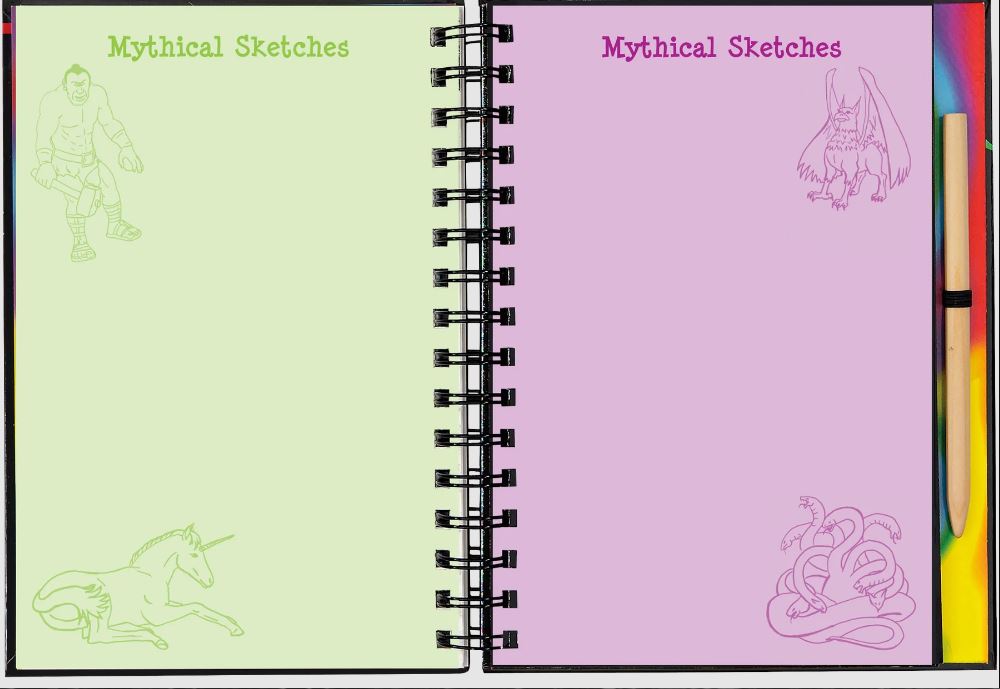 Scratch And Sketch Trace Along Activity Book Dragons And Mythical Creatures by Homeportonline