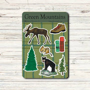 Sticker Sheet - Green Mountains - Hudson Illustration Company