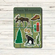 Vermont Green Mountain Sticker Sheet