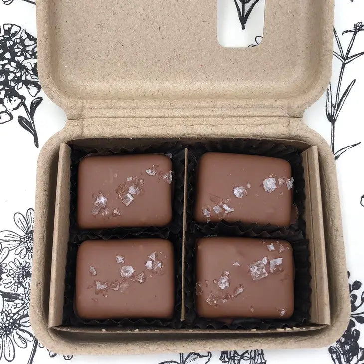 4 Piece Milk Chocolate Covered Salted Caramels