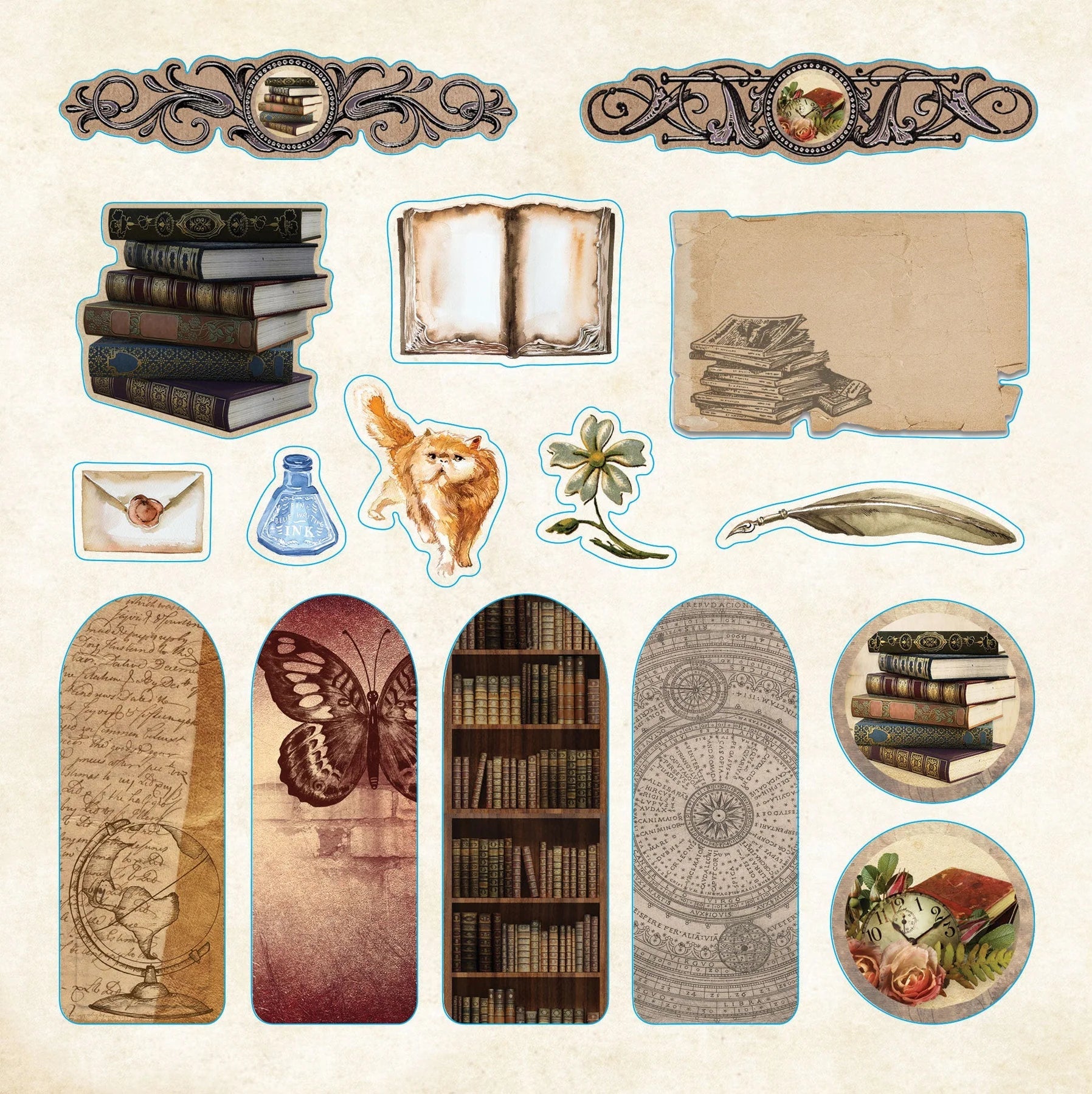 Sticker Book Bibliophilia Ephemera by Homeportonline