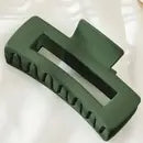 Solid Color Rectangle Shaped Hair Claw