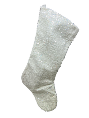 White Sequin Stocking