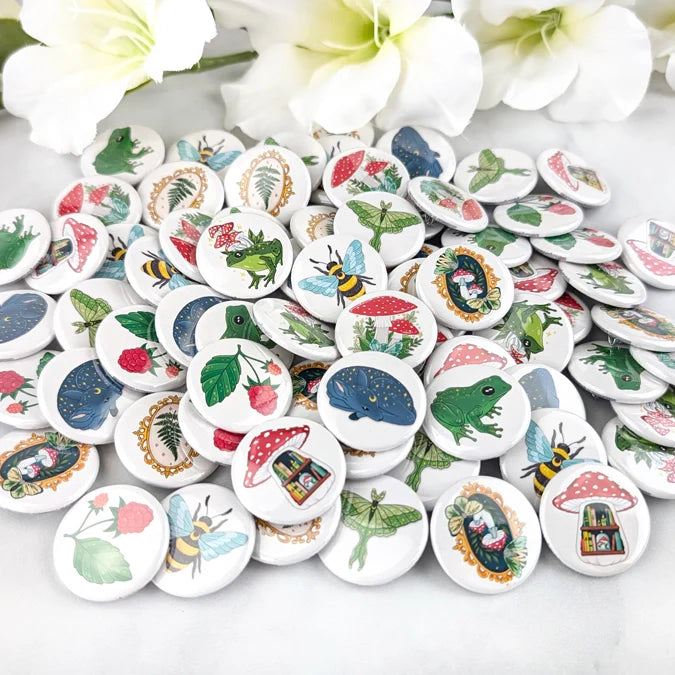 Cottagecore Assorted Buttons - 1.25"