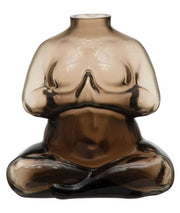 Vase Glass Body Smoke Color 5" High by Homeportonline