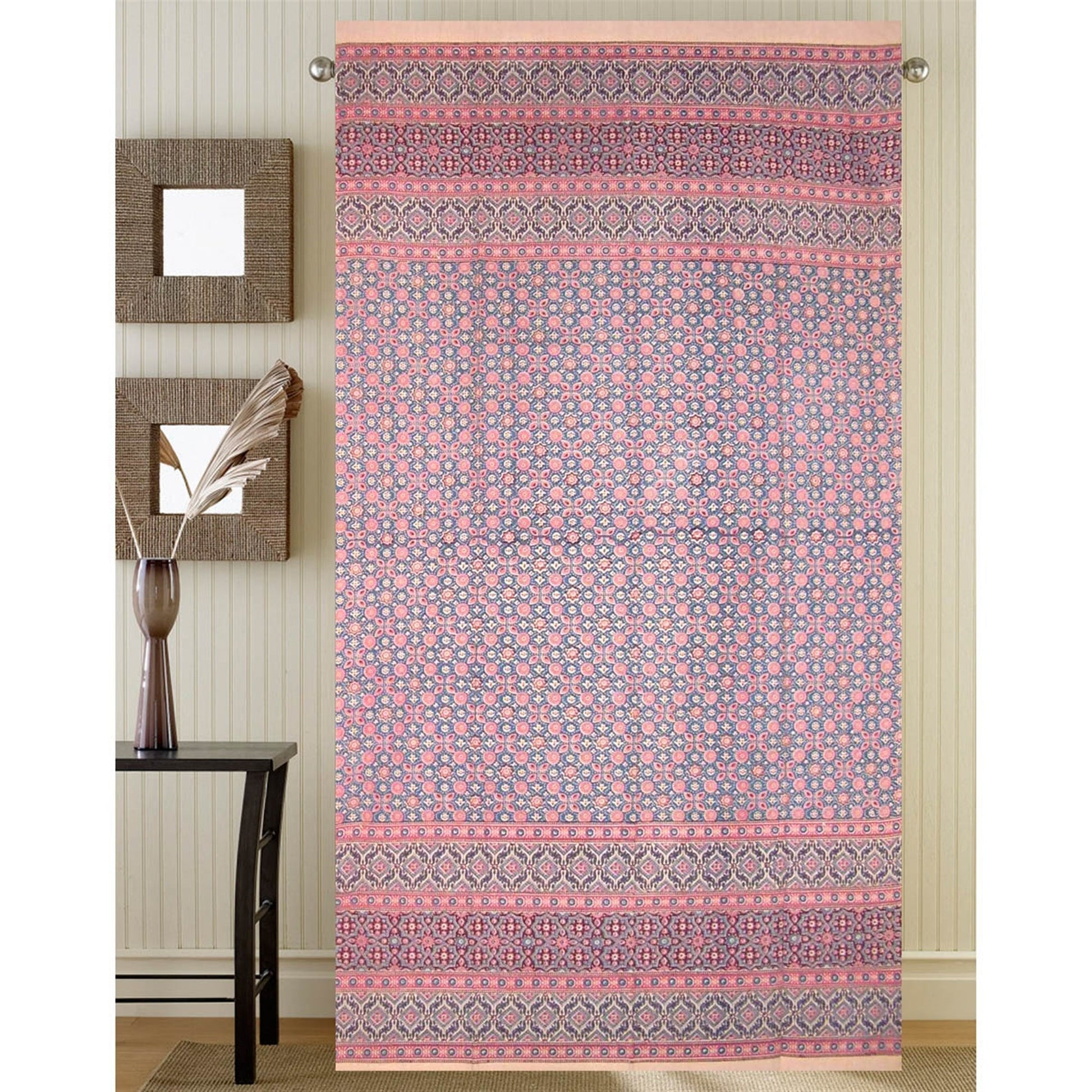 Window Panel Moroccan Foulard Salmon by Homeportonline