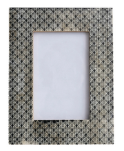 Frame Resin Two Tone Pattern Charcoal Grey Holds 4" x 6" by Homeportonline