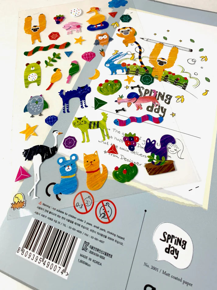 Stickers Spring Day Matte Coated Paper by Homeportonline