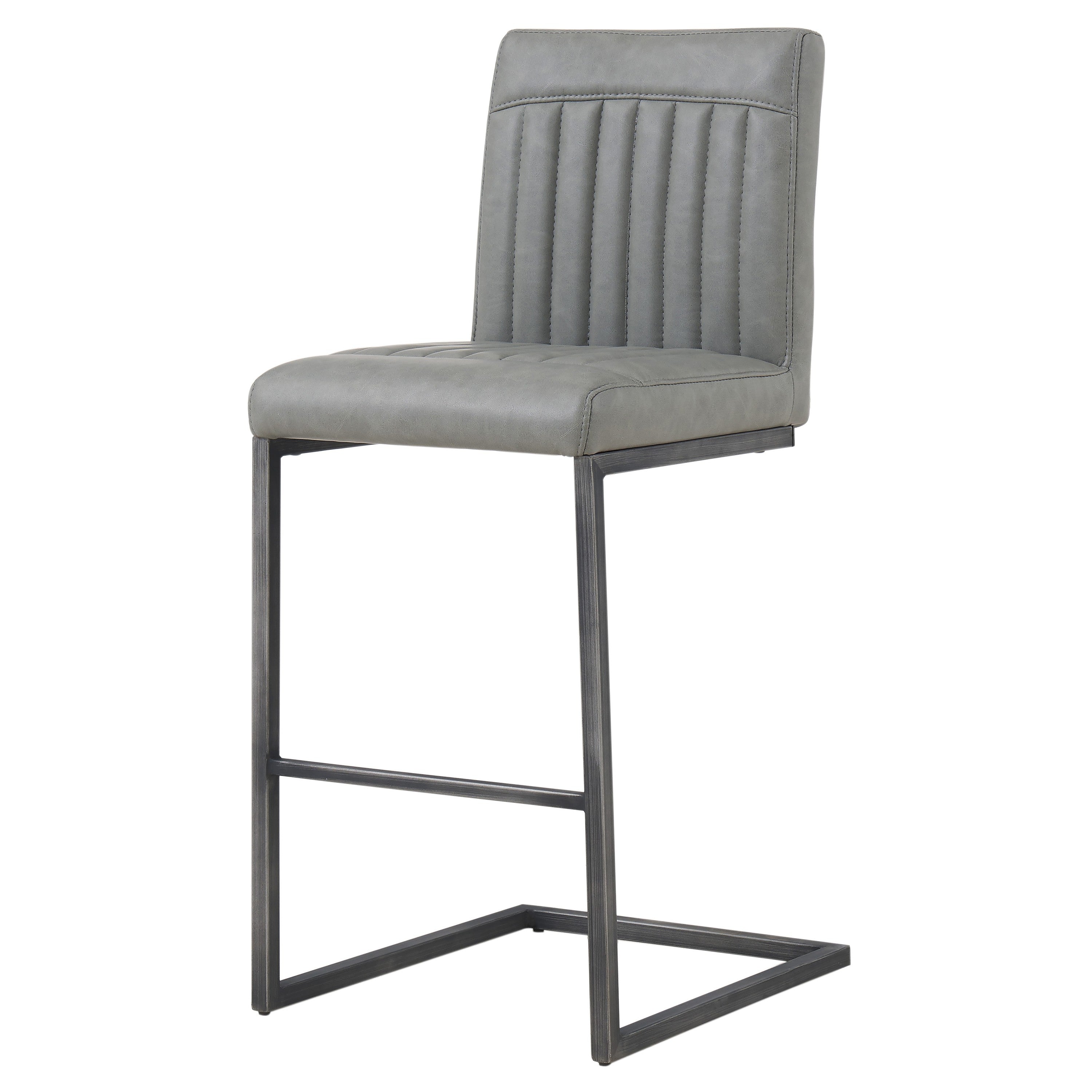 Ronan Polyurethane Counter Stool Antique Graphite Grey by Homeportonline