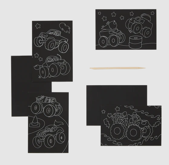 Scratch & Scribble Mini Art Kit Monster Truck by Homeportonline