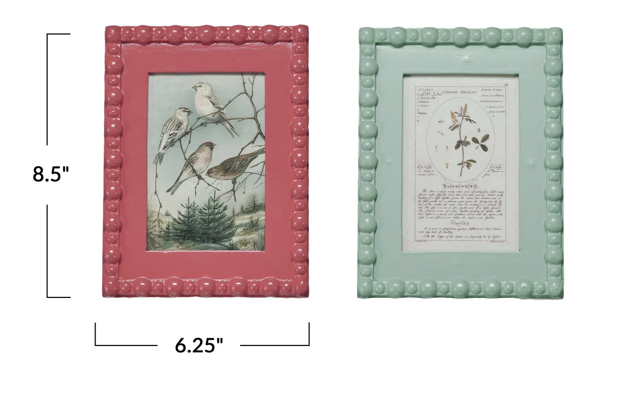 Frame Wood Hobnail Aqua or Hot Pink 5" x 7" (Sold Individually) by Homeportonline