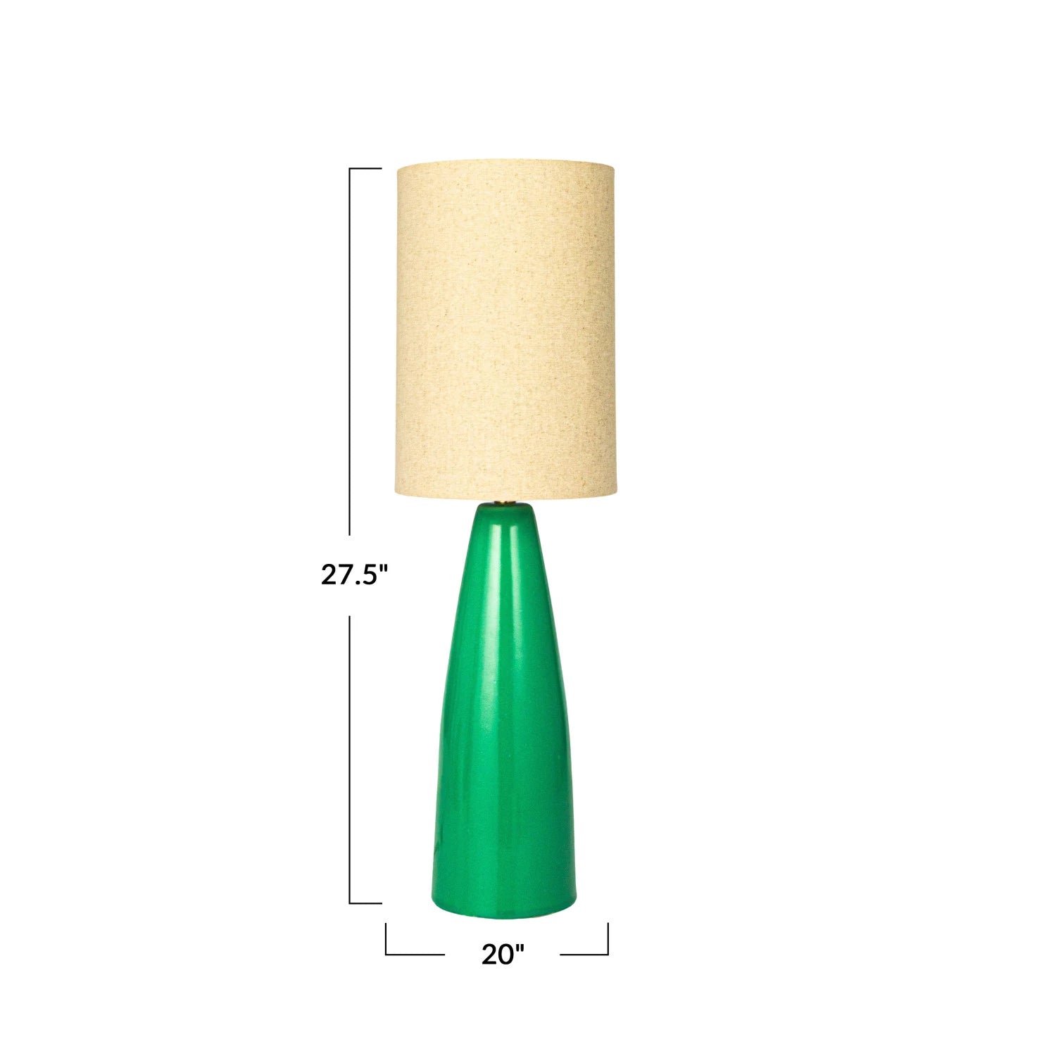 Lamp Tabletop Ceramic Green 27.5"h by Homeportonline