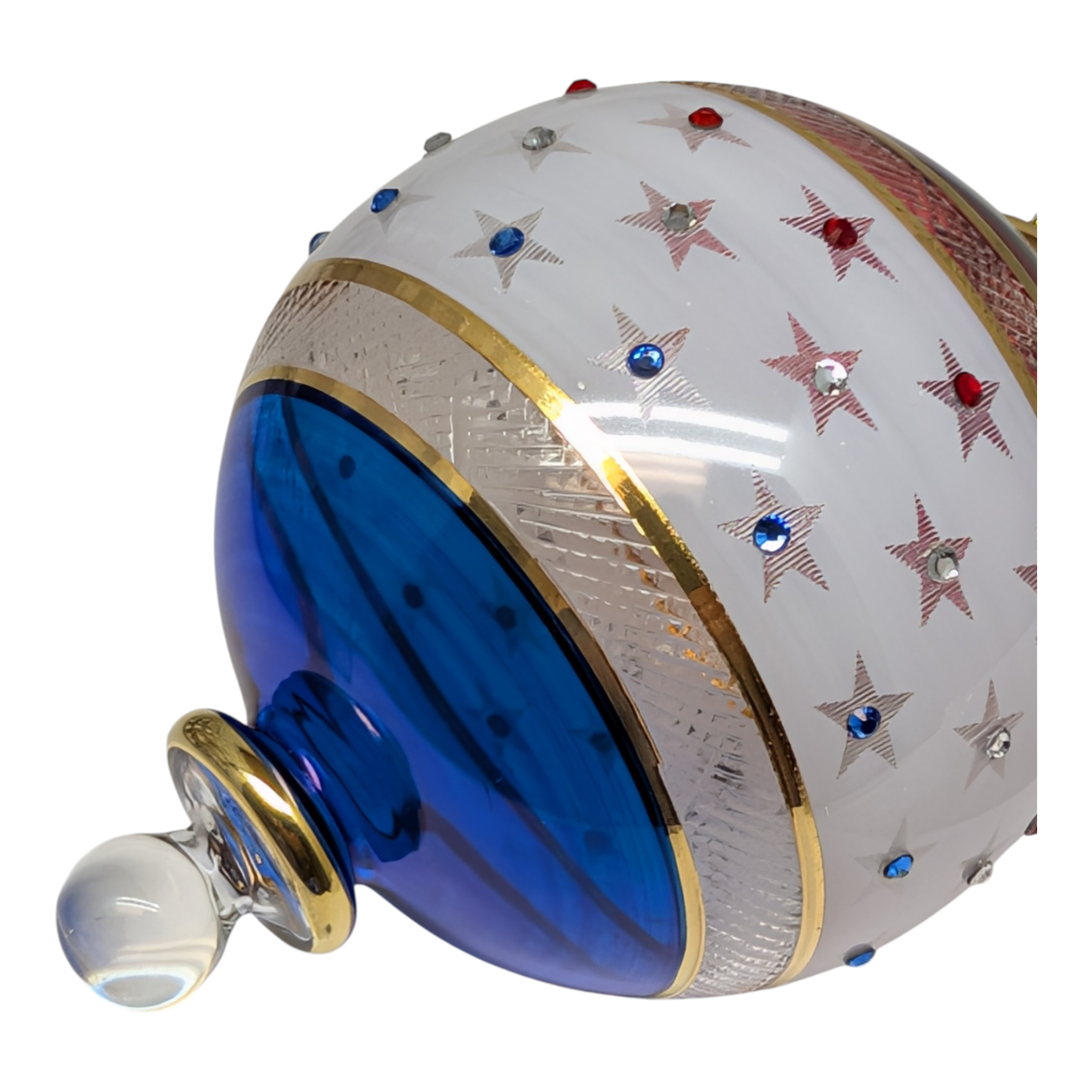 Stars & Stripes Forever: The Egyptian Glass Patriotic Star Globe Ornament