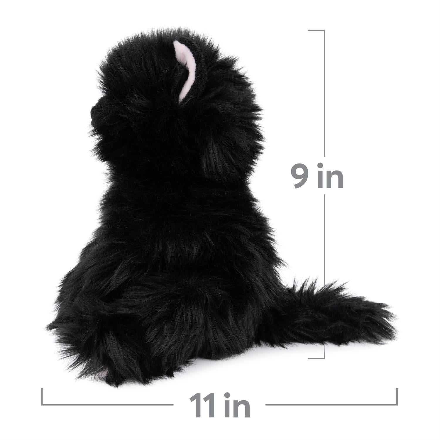 Plush Cat & Dog Collection Kitten Xavier Black 9" by Homeportonline