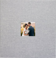 Photo Album Deluxe Holds 200 Photos Grey 12 1/8" x 13 1/4" by Homeportonline