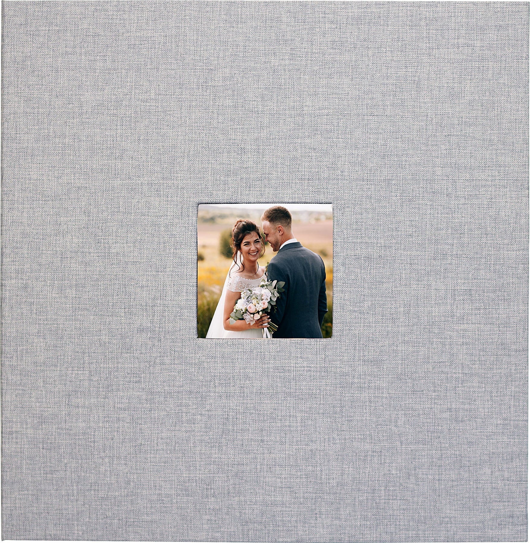 Photo Album Deluxe Holds 200 Photos Grey 12 1/8" x 13 1/4" by Homeportonline