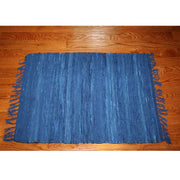 Rag Rug Cotton Navy 4'x6 by Homeportonline