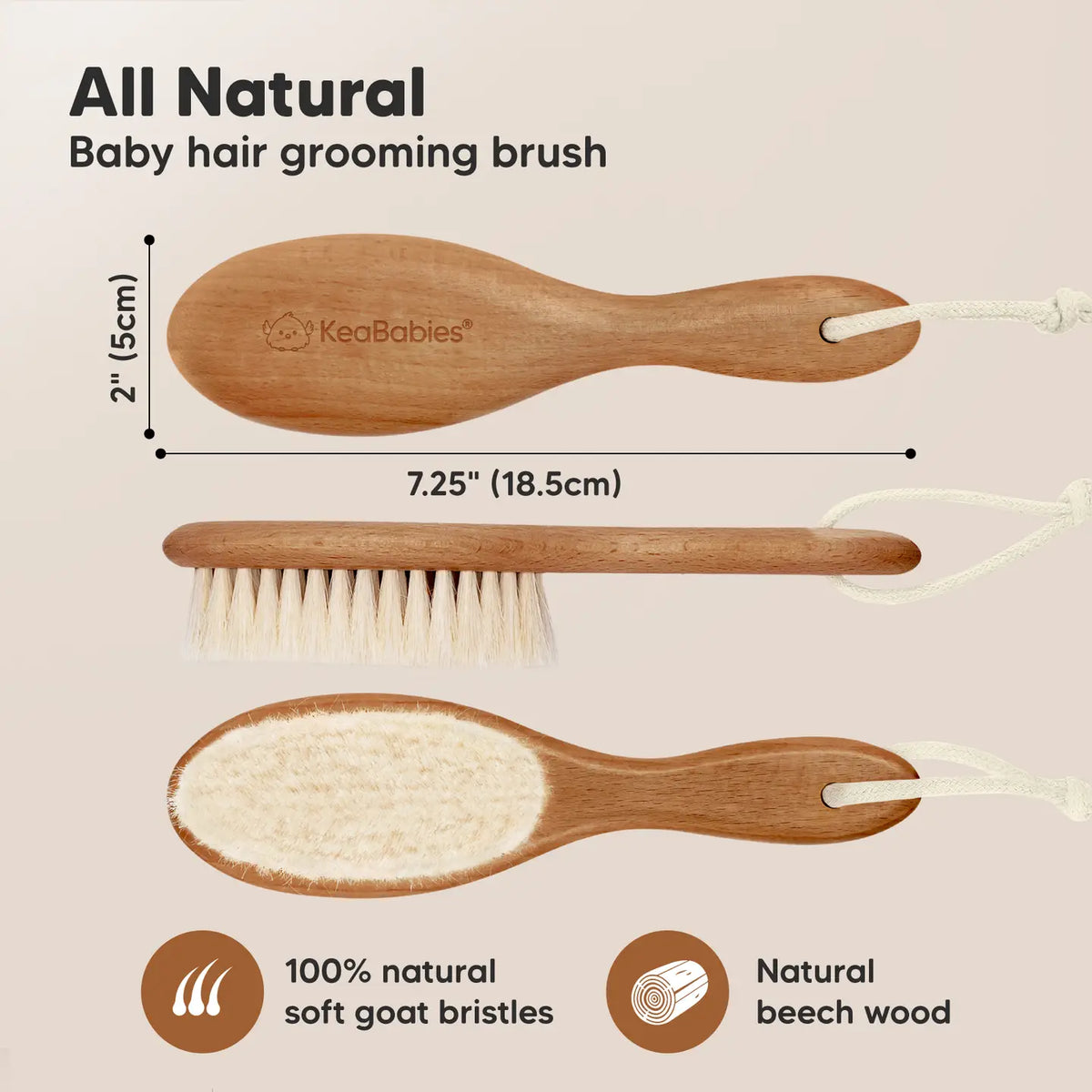 KeaBabies Baby Hair Brush