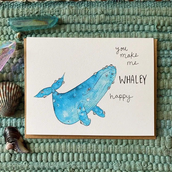 Whaley Happy Greeting Card by Wild Lark