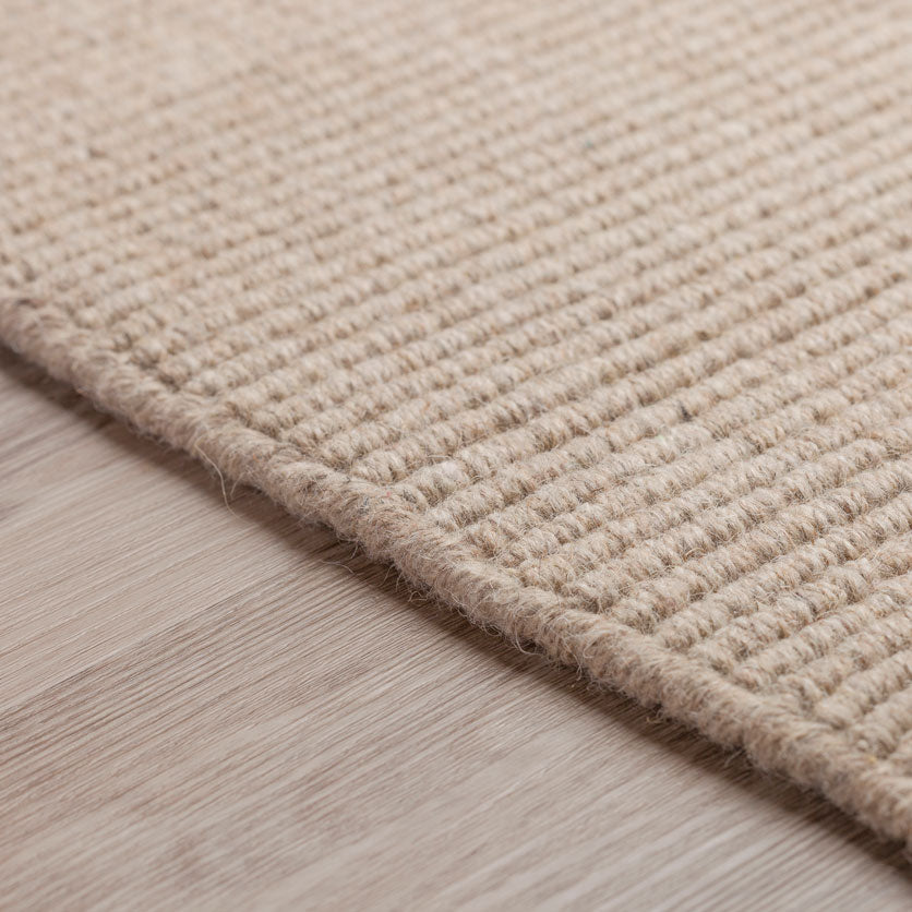 Monaco Boucle Wool Rug Taupe 3'6" X 5'6" by Homeportonline