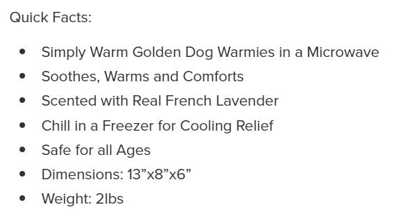 Warmies Dog Golden Retriever by Homeportonline