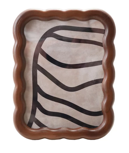 Frame Arched Rubberwood Dark Brown Holds 6" x 8" by Homeportonline