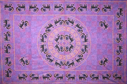 Tapestry Twin Size Fancy Elephant Purple by Homeportonline
