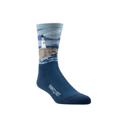Farm To Feet Men's Cape Light Cushion Three Quarter Crew Socks - Denim Blue by Lenny's Shoe & Apparel