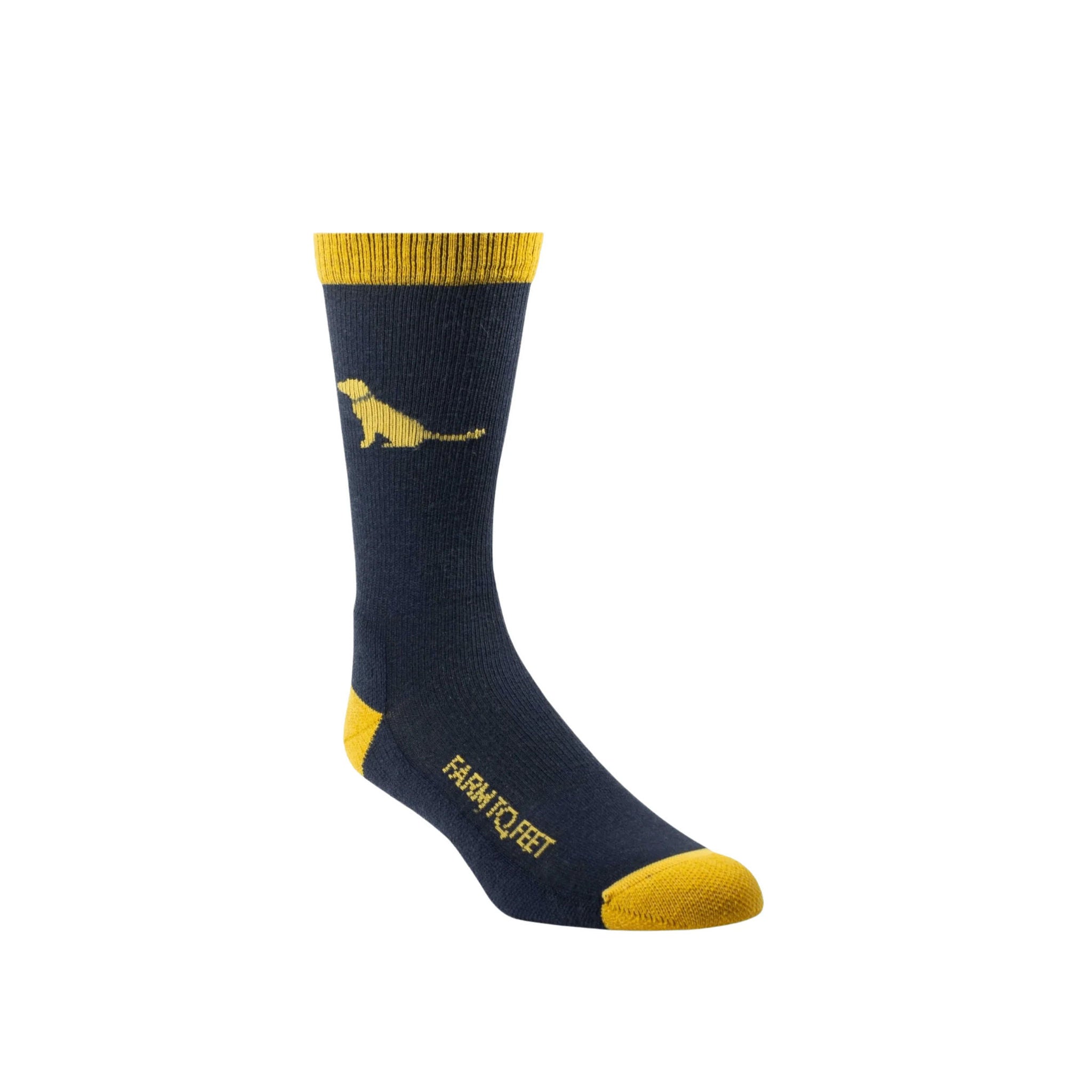 Farm To Feet Men's Sunderland Light Cushion Crew Socks - Yellow by Lenny's Shoe & Apparel