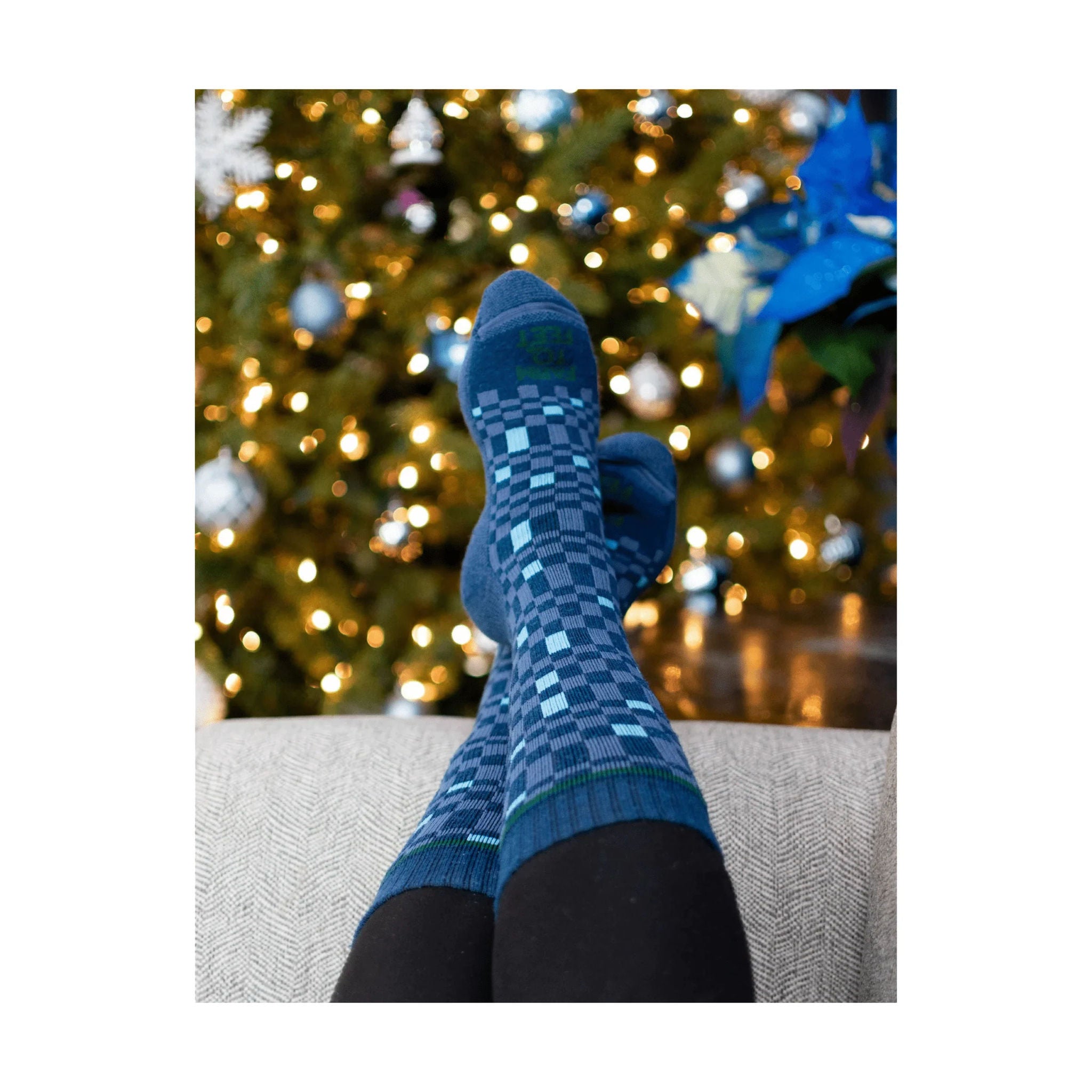 Farm To Feet Women's Everyday Seattle Full Cushion Crew Socks - Denim by Lenny's Shoe & Apparel