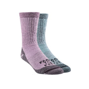 Farm To Feet Women's Rugged Trail Boulder 2 Pair Full Cushion Crew Socks - Lavendula/Niagra Blue by Lenny's Shoe & Apparel