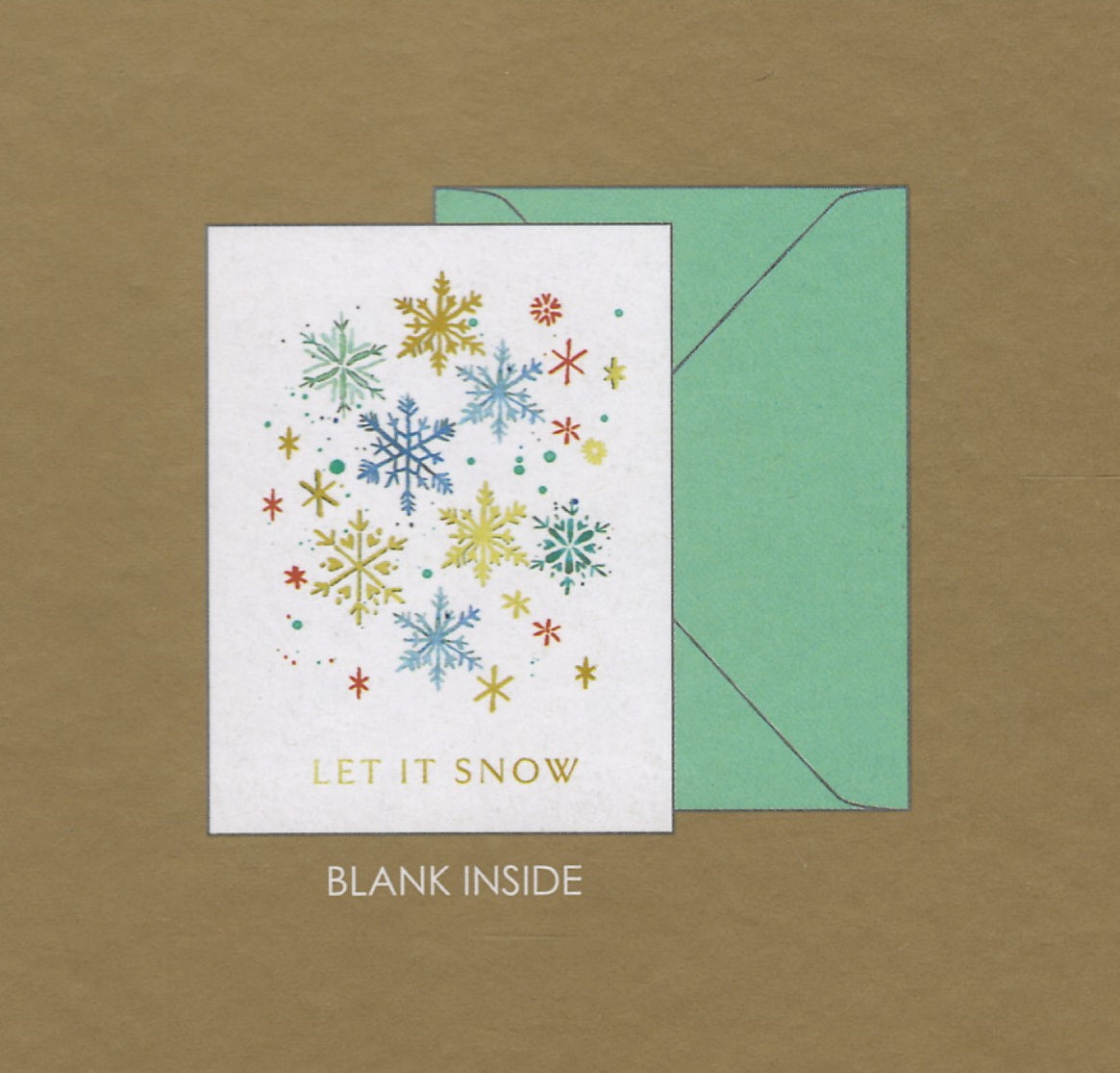 Petite Greetings Card Set (Let It Snow with Rainbow Snowflakes)