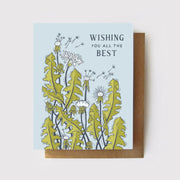 "Wishing You All The Best" Dandelion Card by Wild Lark