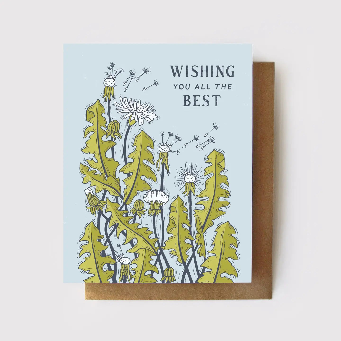 "Wishing You All The Best" Dandelion Card by Wild Lark