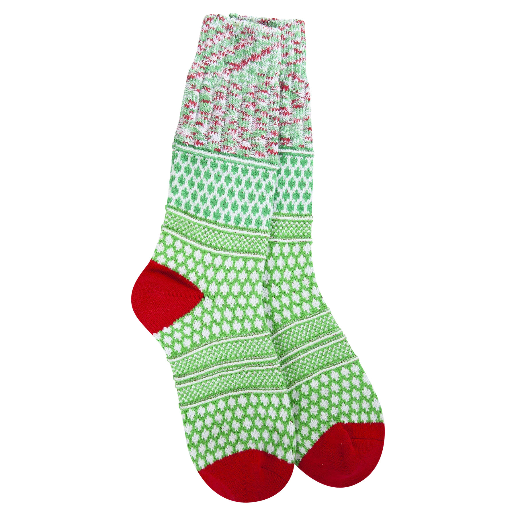 Socks - World's Softest Gallery Textured Crew OS Noel Multi by Homeportonline