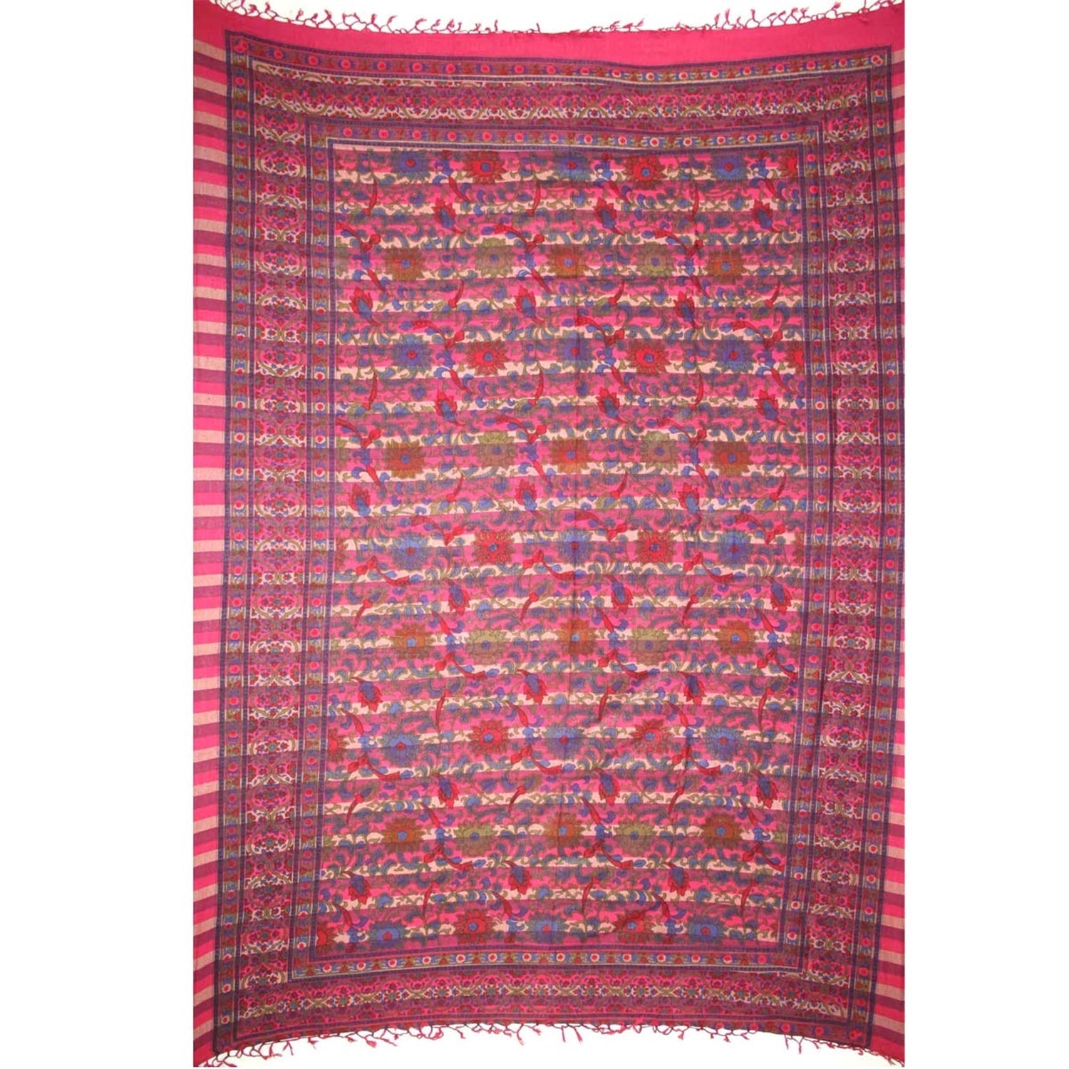 Tapestry Full Size Overprint Madras Sunflower Red by Homeportonline