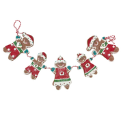 Clay Dough Gingerbread Figurine Garland