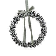 Silver Bell Wreath Ornament - 10 Inch