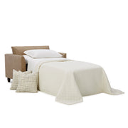 Bayment Sleeper Chair Twin Size Innerspring Mattress Pepper Dark Walnut Leg by Homeportonline