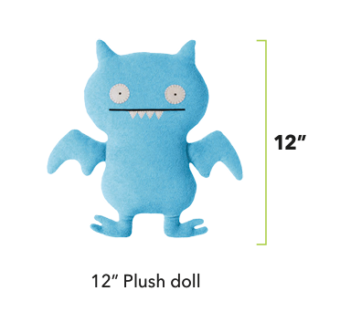 Uglydoll Plush Ice Bat Blue 12" by Homeportonline