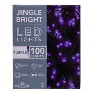 Jingle Bright 100 LED Light Set - Purple - Green Wire